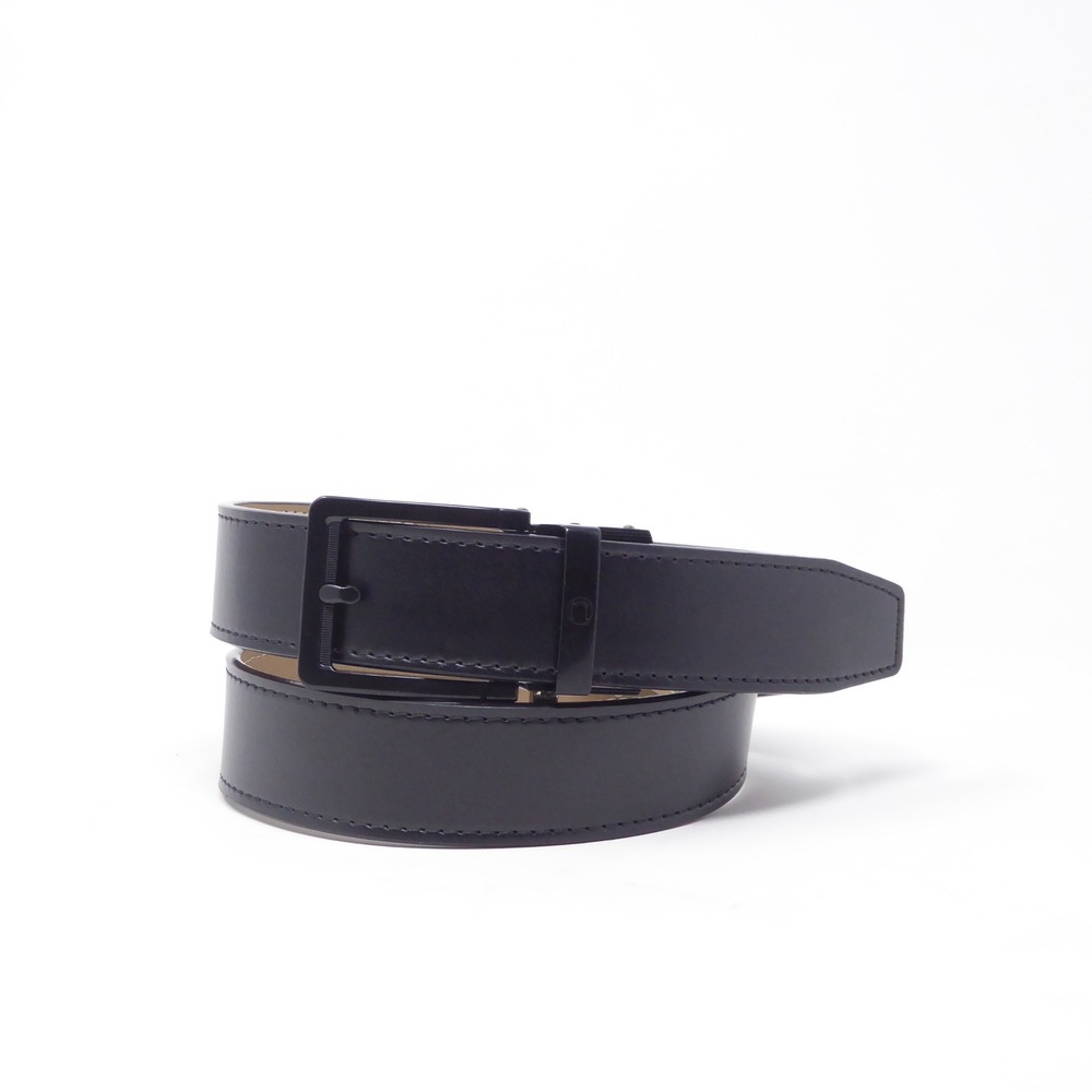 Nexbelt Mens Adjustable Golf Belt Ratchet Black Leather Adjustable 31"